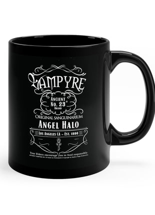 Angel Halo Black Coffee Mug, 11oz